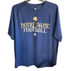 NOTRE DAME FOOTBALL Adidas climatealite men’s blue lightweight sz XL fits XXL
